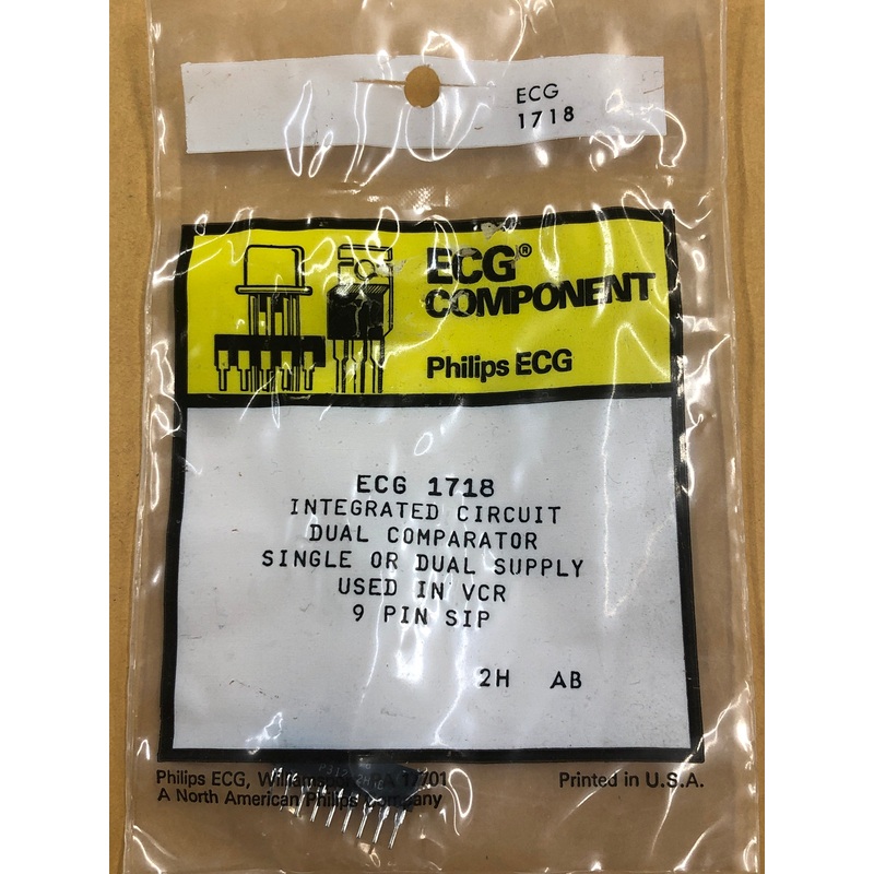 ECG1718 IC DUAL COMPARATOR