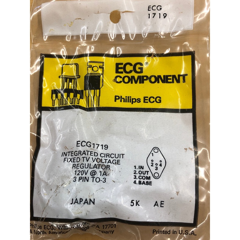 ECG1719 IC FIXED TV VOLTAGE REGULATOR