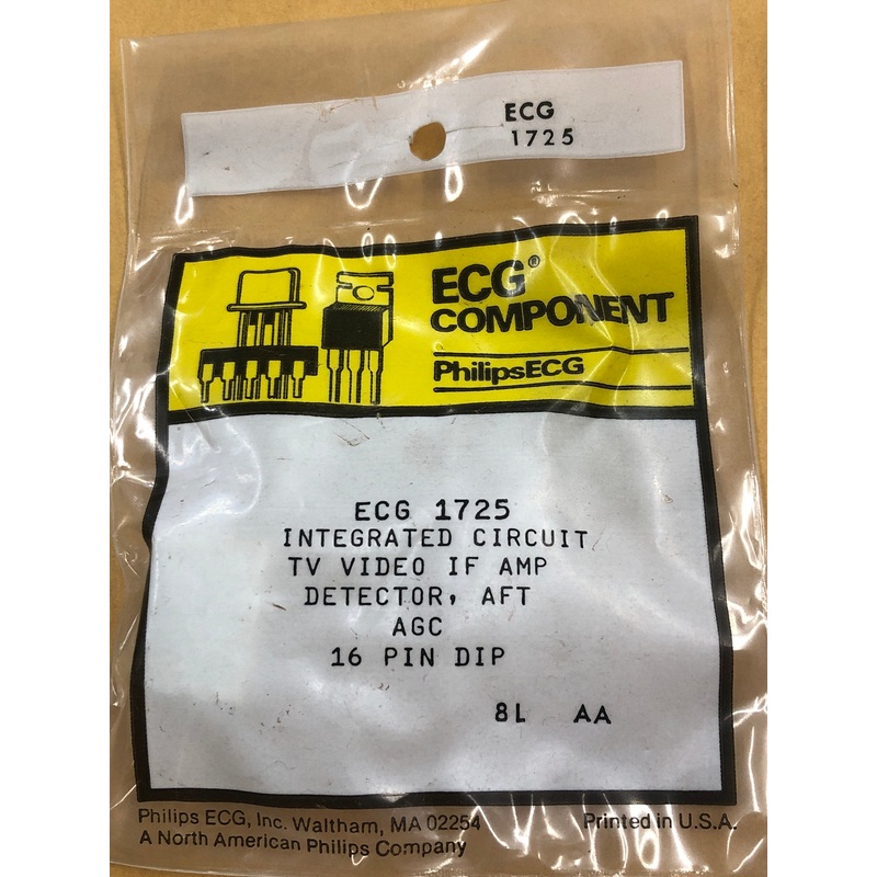 ECG1725 IC COLOR TV IF SYSTEM