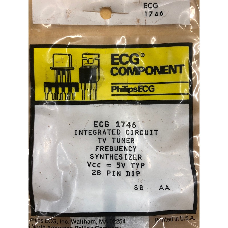 ECG1746 IC TV TUNER FREQ SYNTHESIZER
