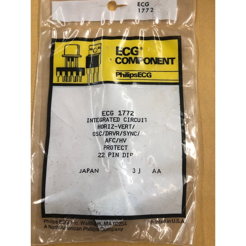 ECG1772 IC HORIZ VERT OSC DRVR SYNC AFC