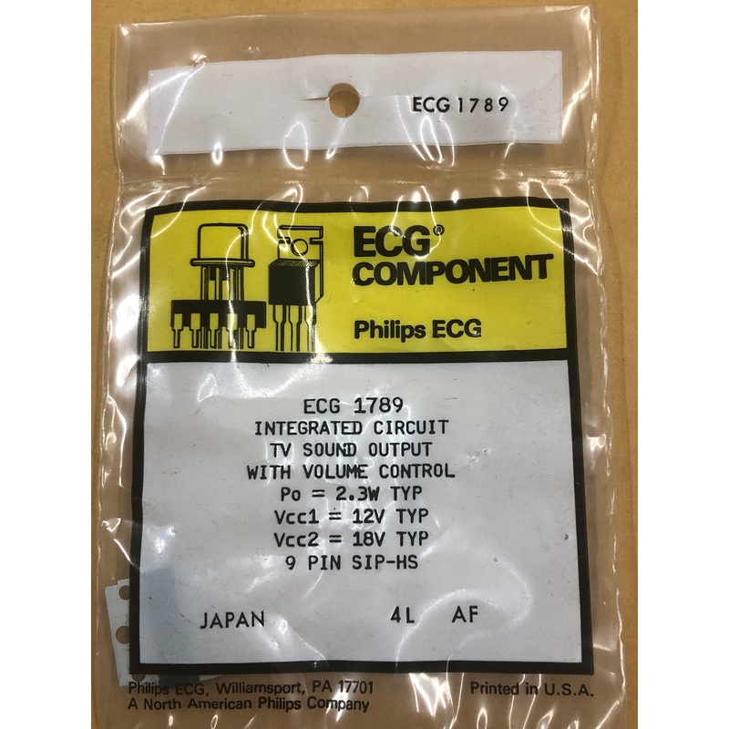 ECG1789 IC TV SOUND PRE AMP