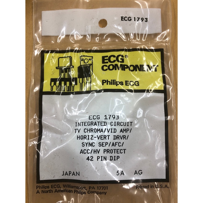 ECG1793 IC TV VIDEO CHROMA CKT