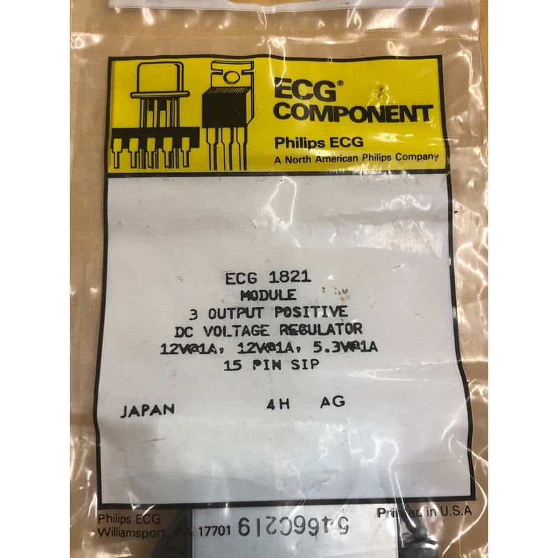 ECG1821 MOD VCR OUTPUT REGUL