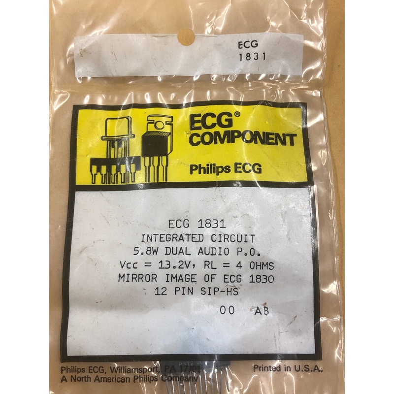 ECG1831 IC AUDIO AMP