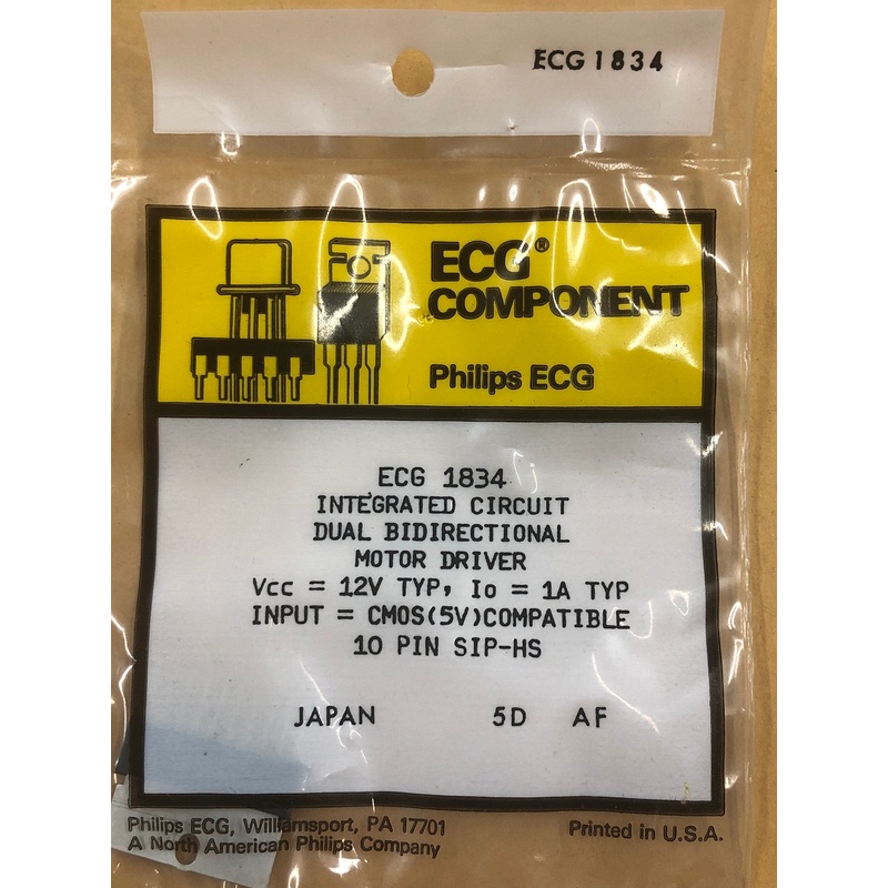 ECG1834 IC DUAL REV MTR DR