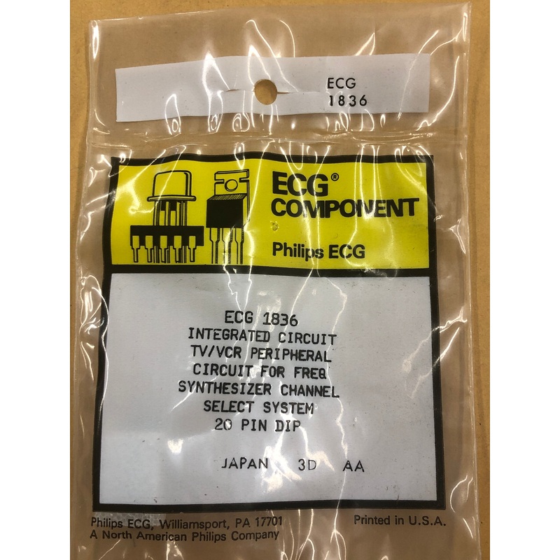 ECG1836 IC TV VCR FREQ SYNTH