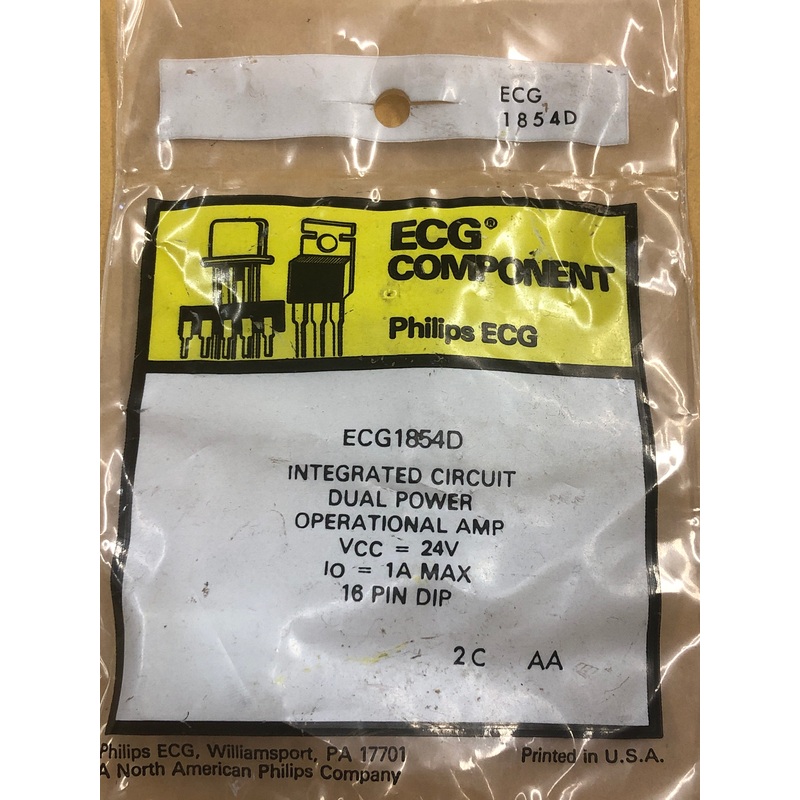 ECG1854D IC DUAL POWER OP AMP