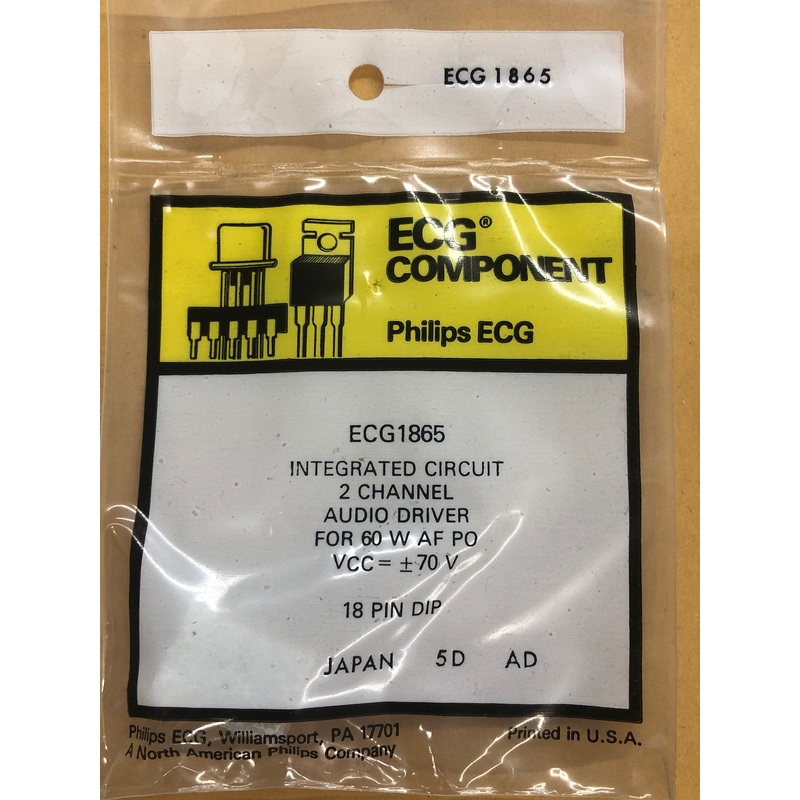 ECG1865 IC CHANNEL AUDIO