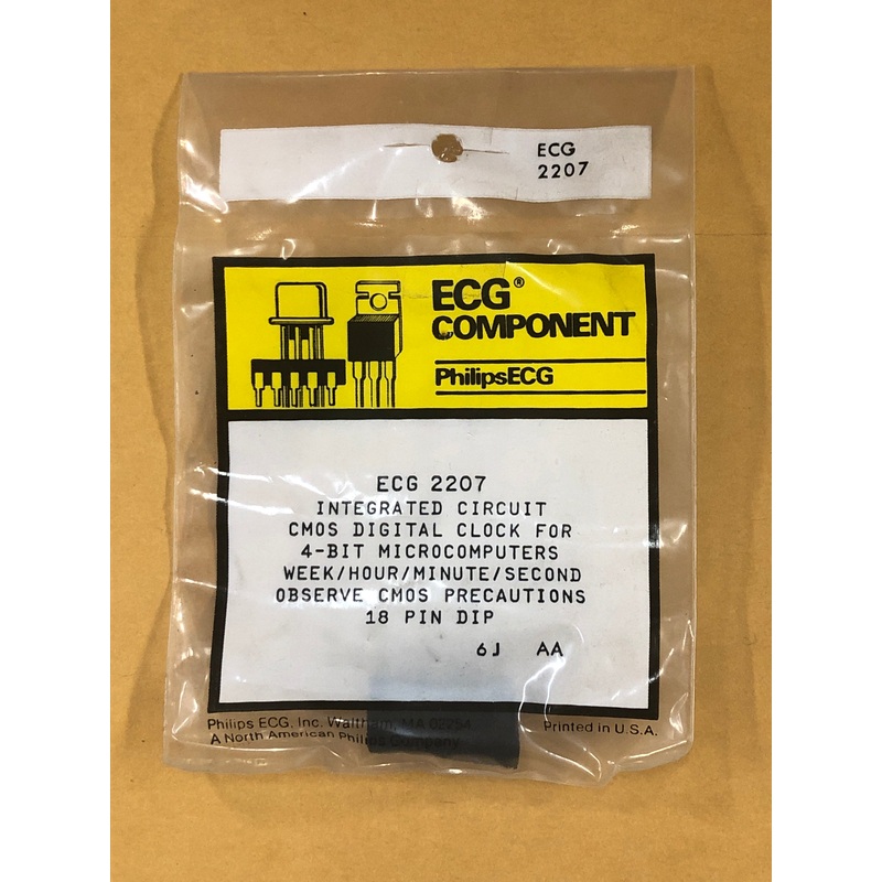 ECG2207 IC CMOS DIGITAL CLOCK