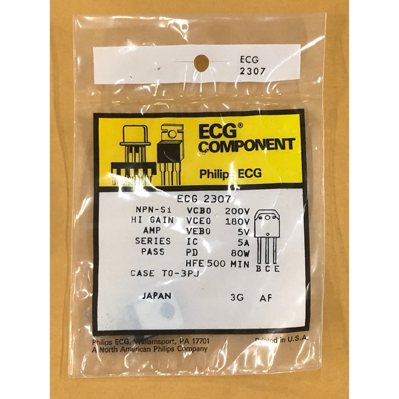ECG2307 T NPN SI HI VLTG AMP