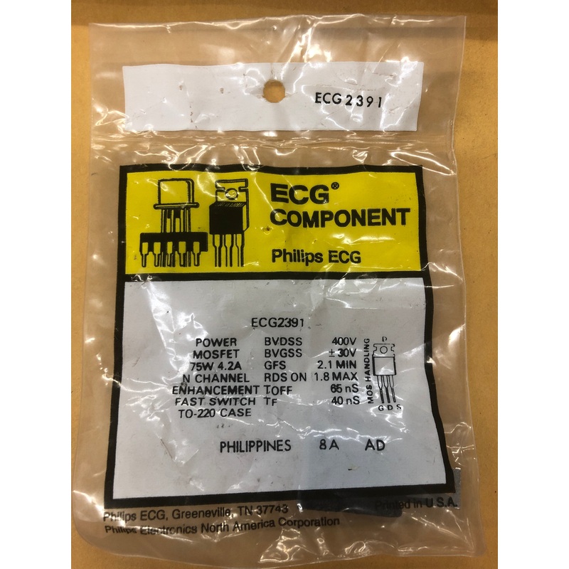 ECG2391 PWR MOSFET N CHANNEL