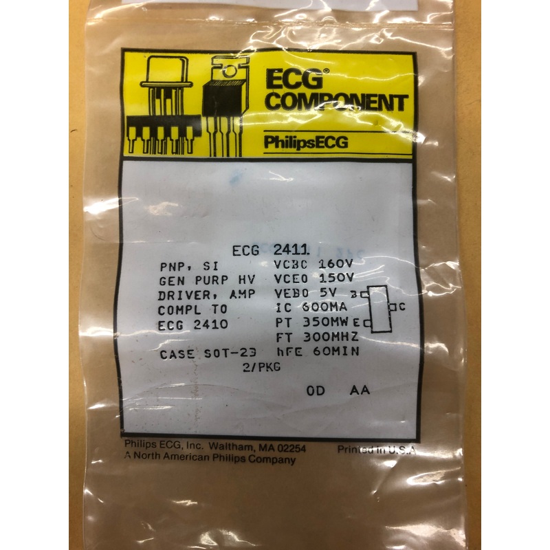 ECG2411 T PNP SI HI VLTG AMP