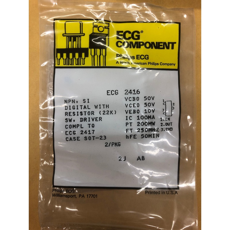 ECG2416 T NPN SI WITH RES