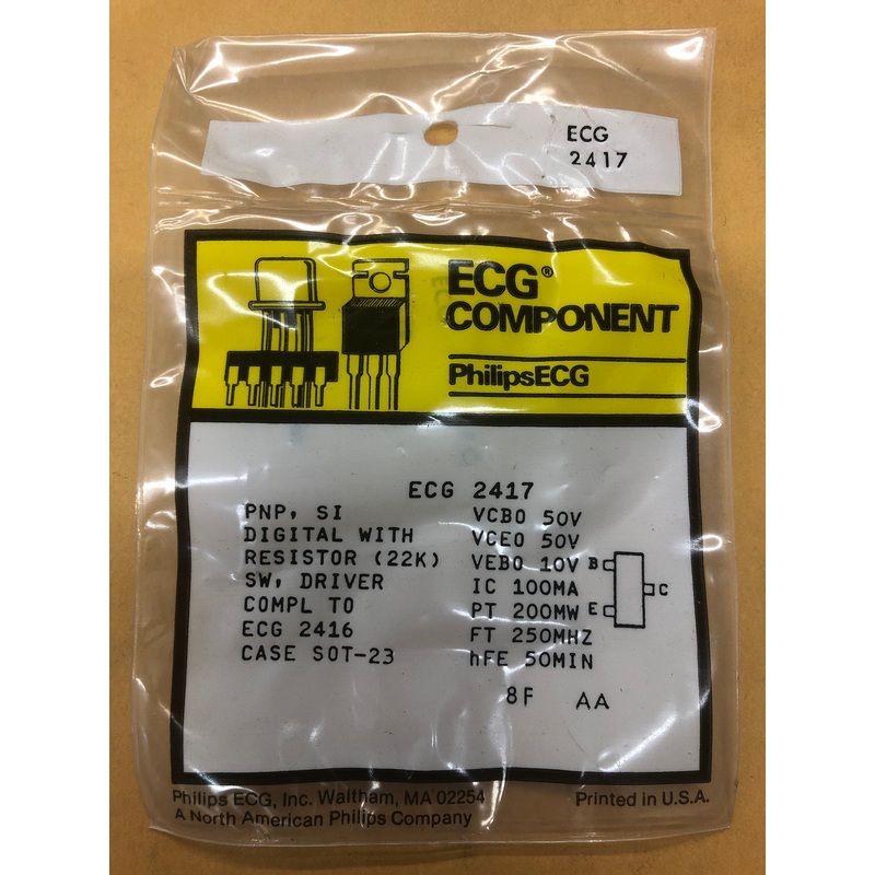 ECG2417 T PNP SI WITH RES