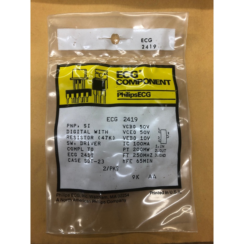 ECG2419 T PNP SI WITH RES