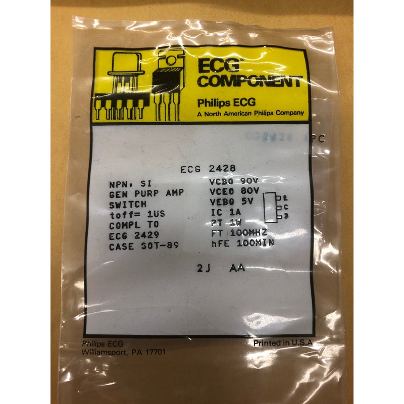 ECG2428 T NPN SI GEN PURP AMP