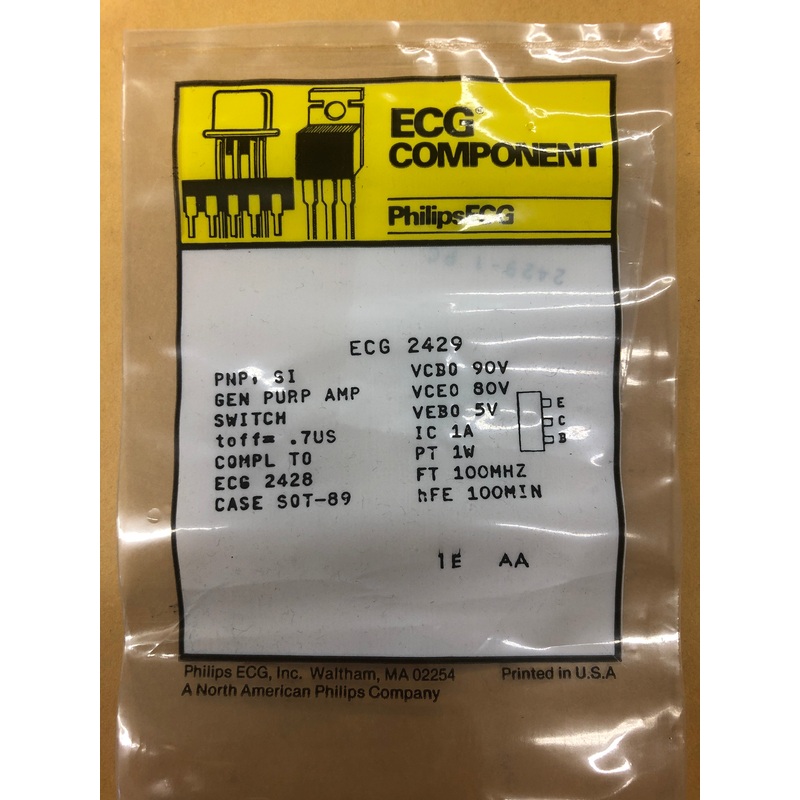 ECG2429 T PNP SI GEN PURP SWITCH