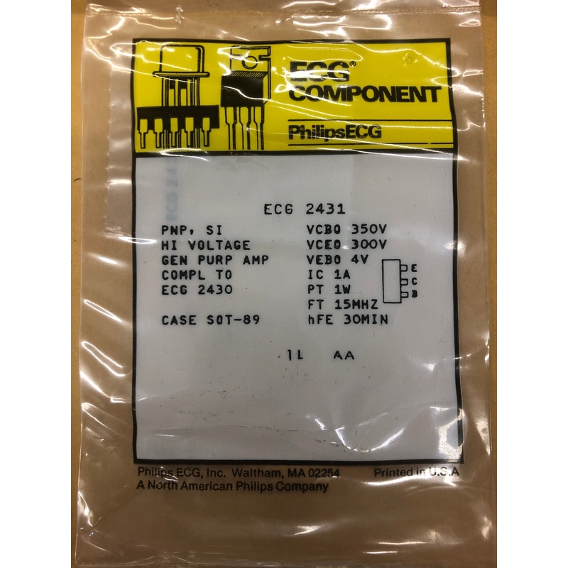 ECG2431 T PNP SI HI VLTG AMP