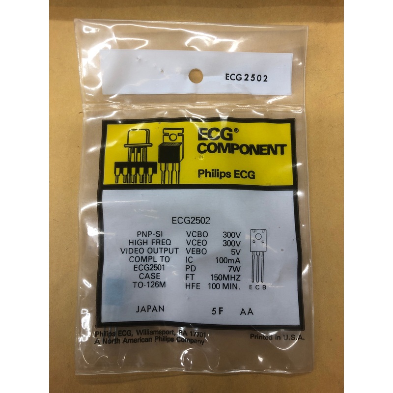 ECG2502 T PNP SI VIDEO OUTPUT