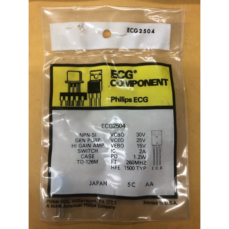 ECG2504 T NPN SI HIGH GAIN AMP