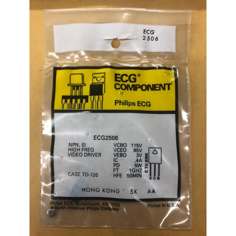 ECG2506 T NPN SI VIDEO DR GHZ