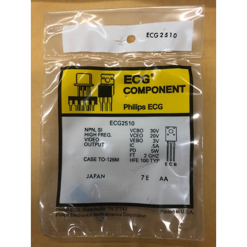 ECG2510 T NPN SI HI FREQ VID OUT
