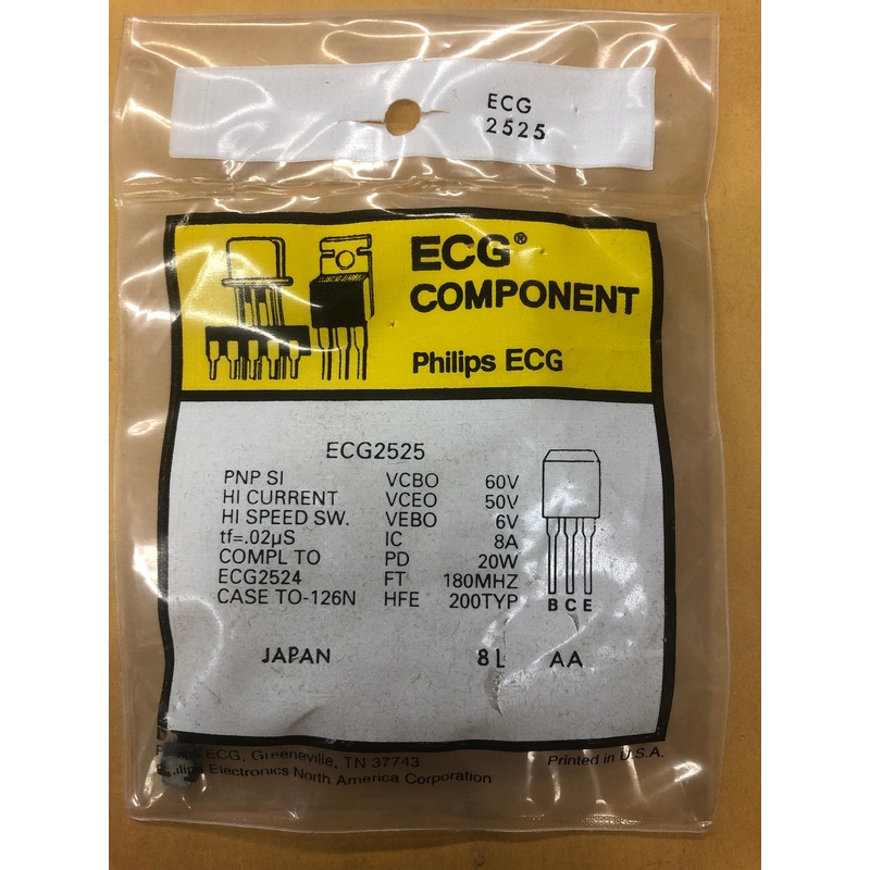 ECG2525 T PNP SI HI CURRENT SW