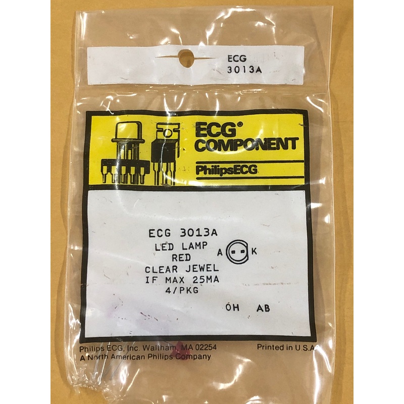 ECG3013A LED RED CLEAR JEWEL