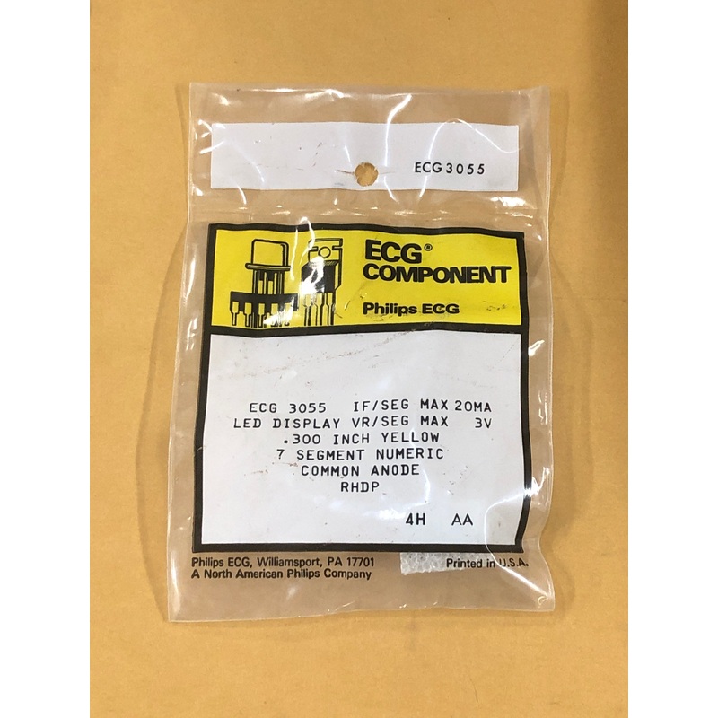 ECG3055 LED DISPLAY YELLOW