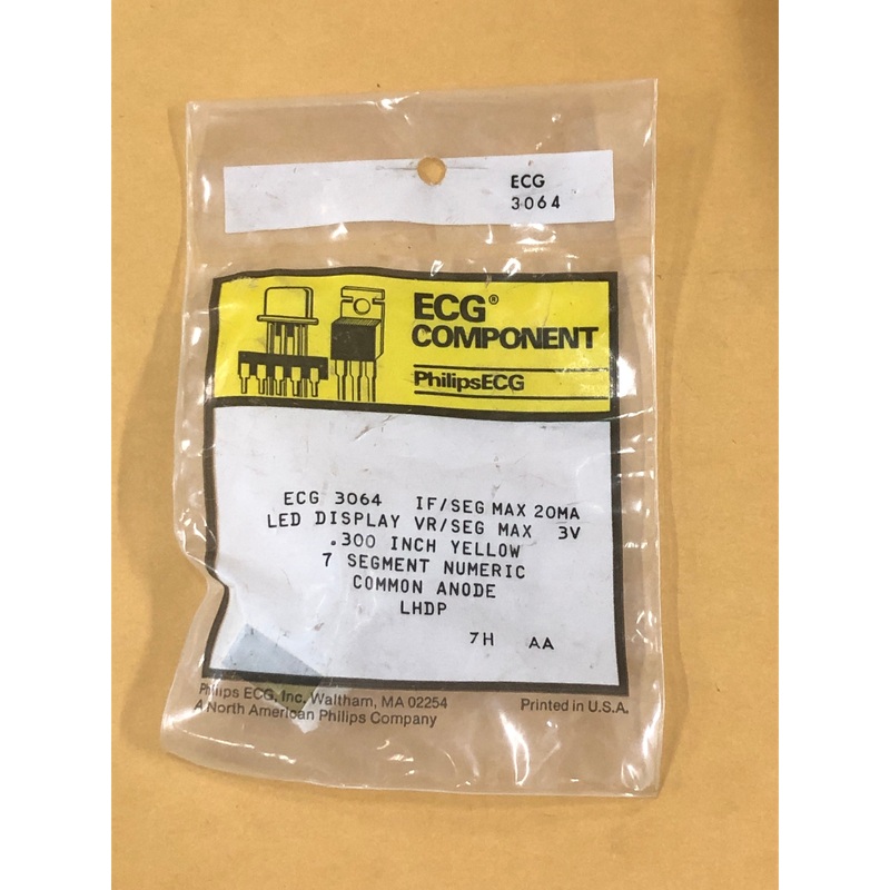 ECG3064 LED DISPLAY YELLOW