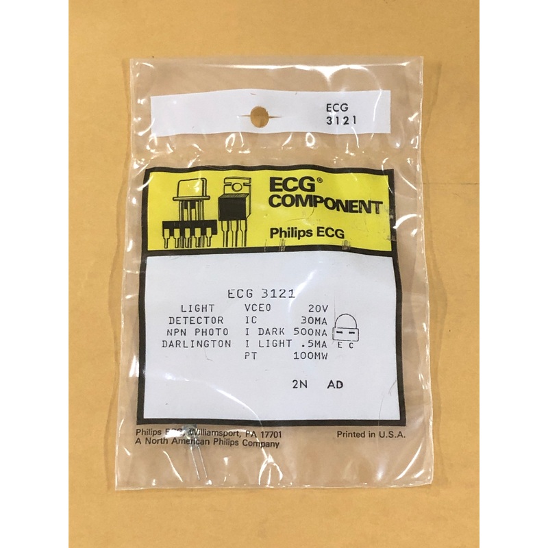 ECG3121 PHOTOTRANS NPN SI DARL