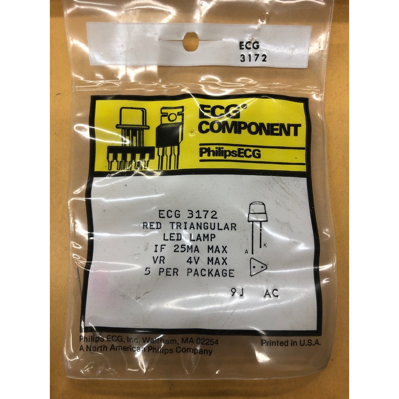 ECG3172 RED TRIANGULAR LED LAMP