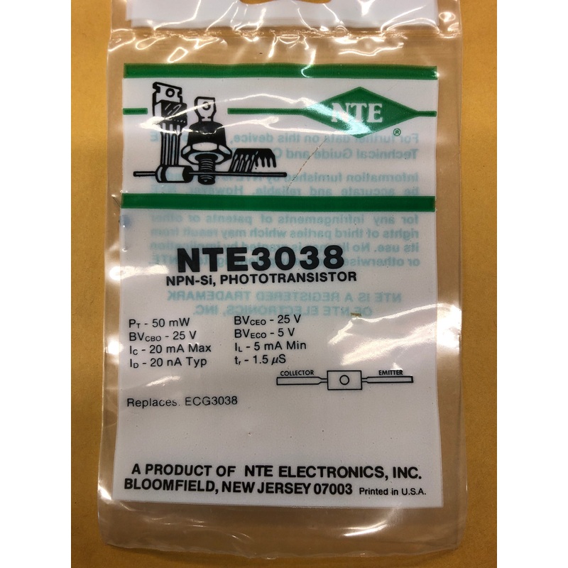 NTE3038 NPN PHOTO LIGHT DETECTOR
