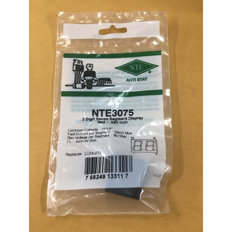 NTE3075 LED DISPLAY RED