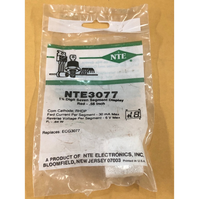 NTE3077 LED DISPLAY RED