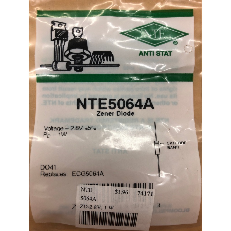 NTE5064A ZENER DIODE