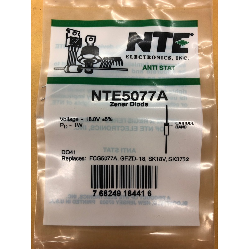 NTE5077A ZENER DIODE