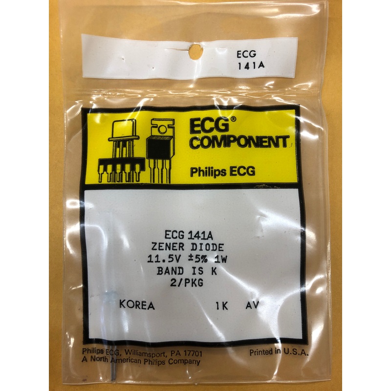 ECG141A 11.5V @ 1 Watt Zener Diode