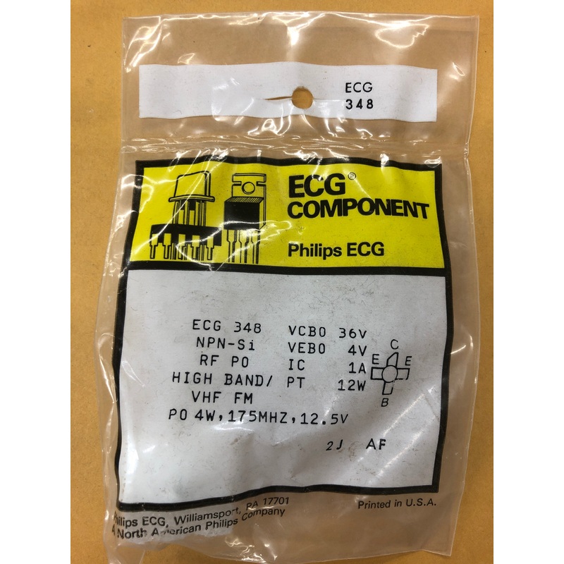 ECG348 T NPN SI RF PO