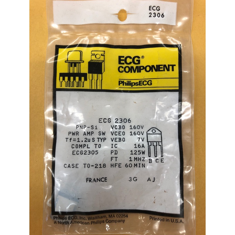 ECG2306 T PNP SI PWR AMP