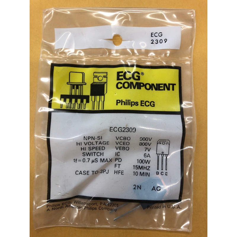 ECG2309 T NPN SI HIGH VOLTG SW