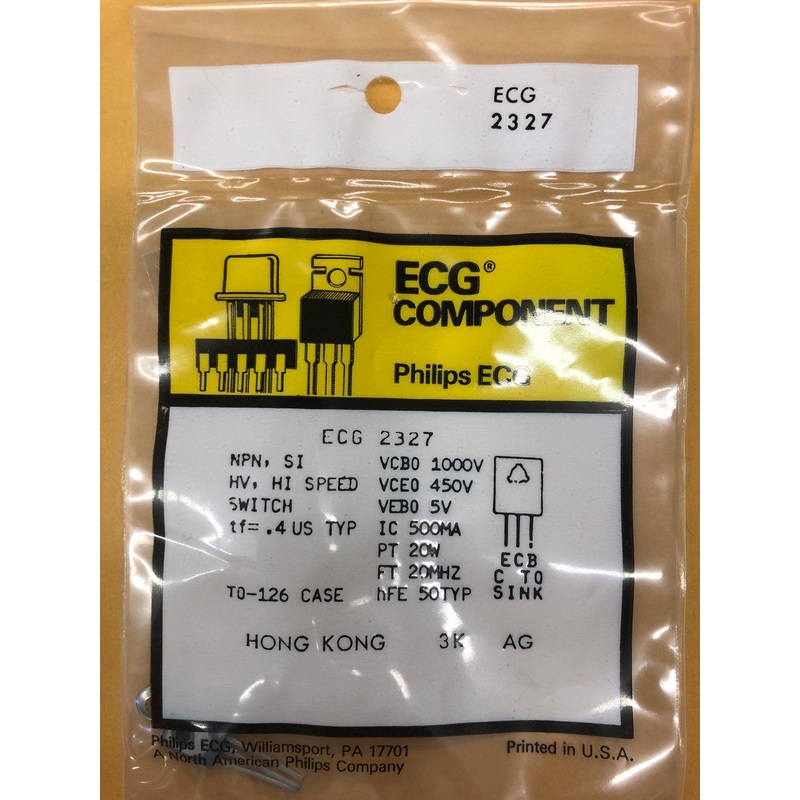 ECG2327 T NPN SI HI SPEED SWITCH