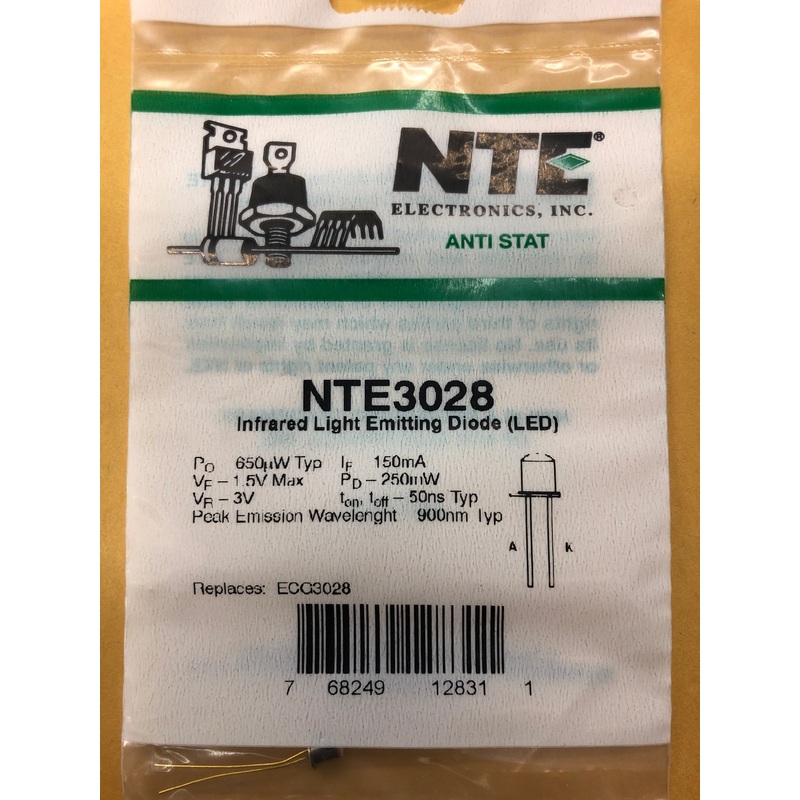 NTE3028 INFRARED LIGHT EMITTING DIODE