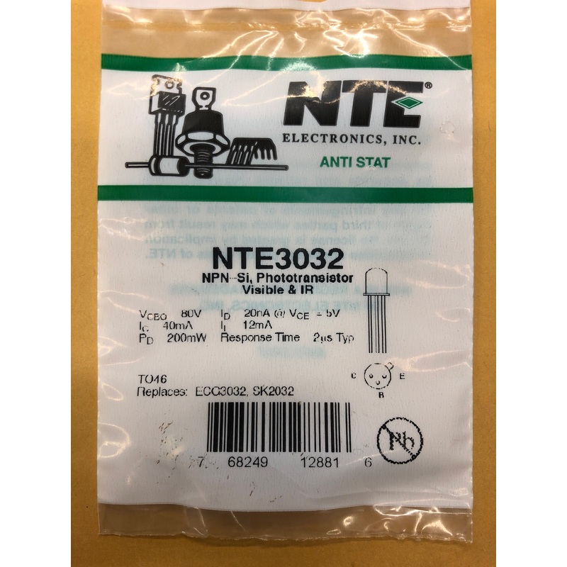NTE3032 NPN SI PHOTOTRANSISTOR
