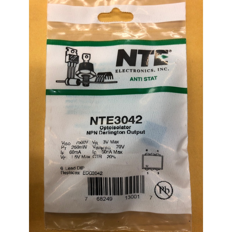 NTE3042 OPTOISOLATOR TRANS
