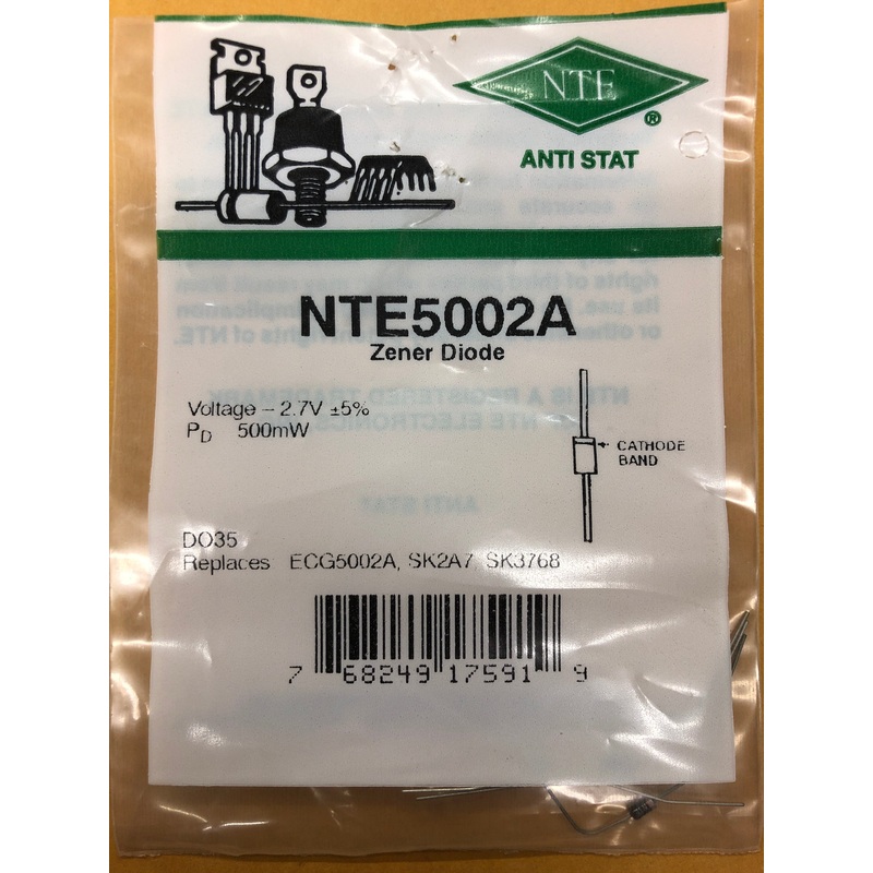 NTE5002A ZENER DIODE
