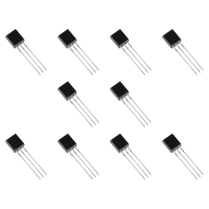 10 Pieces PN2907, 60V @ 800mA PNP Silicon General Purpose Transistor ~ TO-92