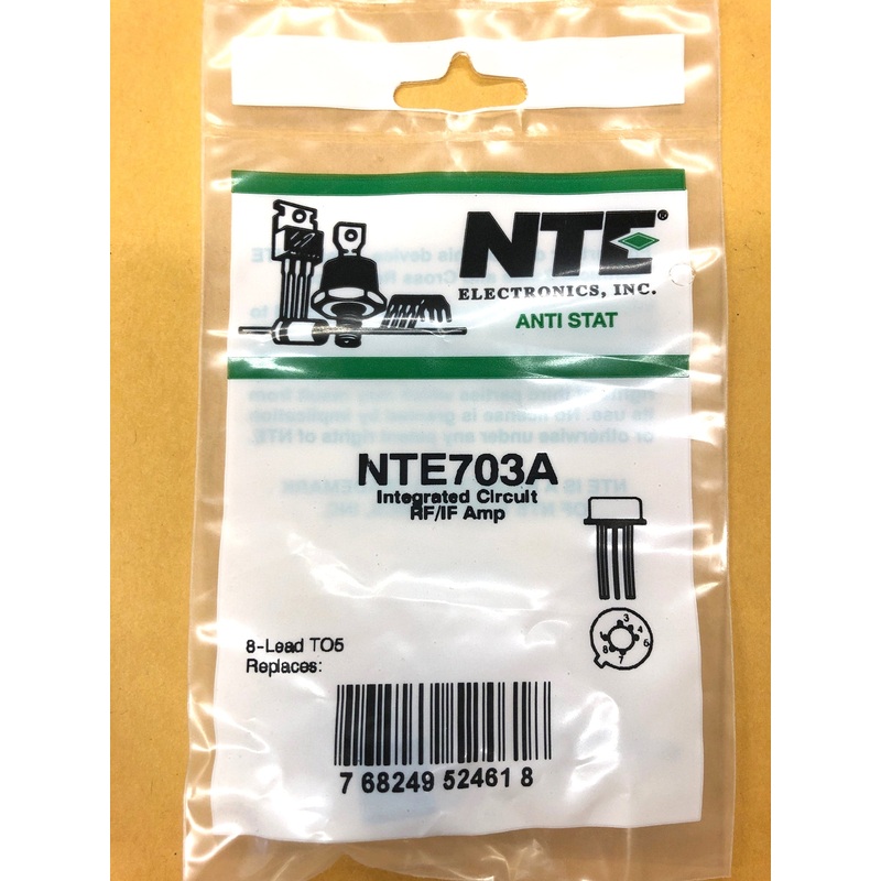 NTE703A, RF / IF Amplifier IC ~ TO-5 8 Pin Metal Can (ECG703A)