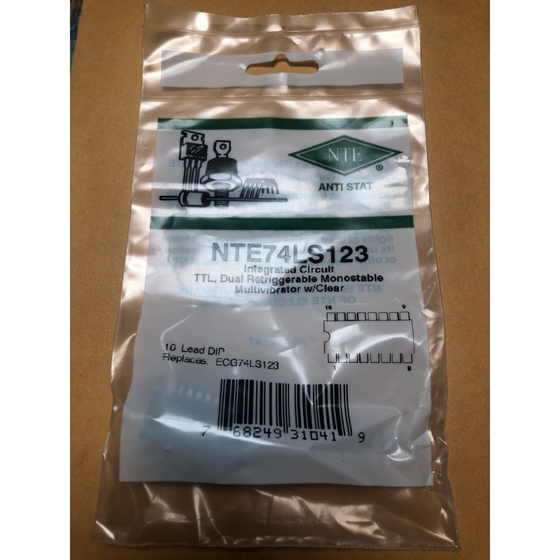 NTE74LS123 INTEGRATED CIRCUIT